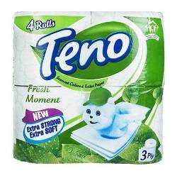 تنودستمال توالت معطررنگی لحظه های تازه(سبز)3لایه4رول